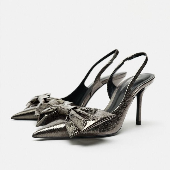 Metallic High Heel Shoe | Zara - Picture 1 of 4